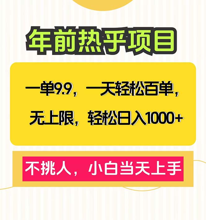 一单9.9:一天百单无上限,不挑人-技研社