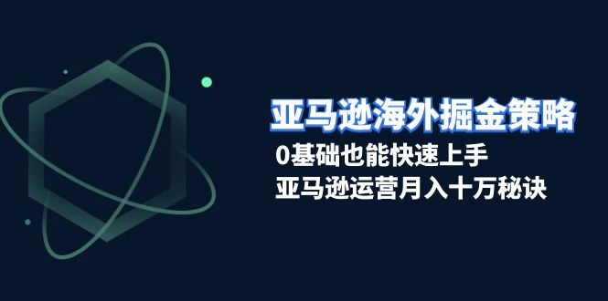 亚马逊海外掘金策略,0基础也能快速上手,亚马逊运营月入十万秘诀 亚马逊海外掘金策略,0基础也能快速上手,亚马逊运营月入十万秘诀