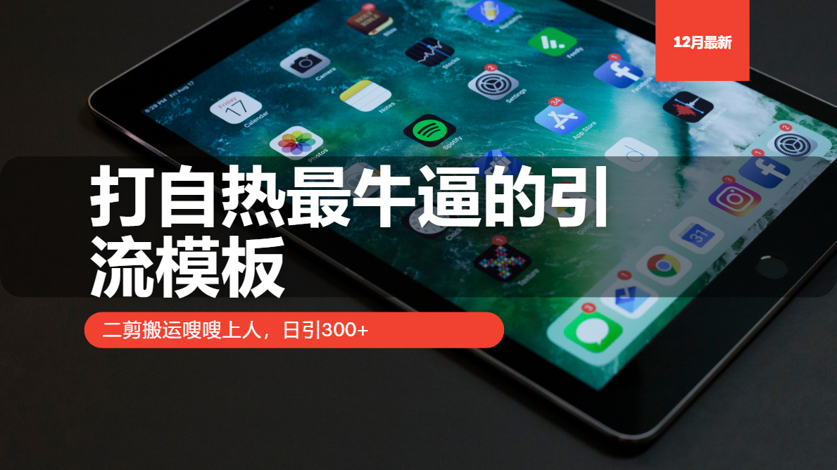 打自热最牛逼的引流模板,二剪搬运嗖嗖上人,日引300+ 打自热最牛逼的引流模板,二剪搬运嗖嗖上人,日引300+