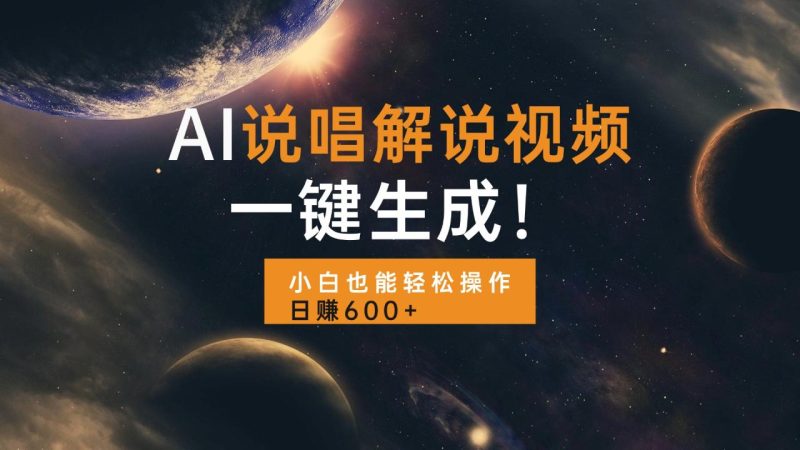 AI说唱解说视频,一键生成,小白也能轻松操作日赚600+ - 技研社-技研社