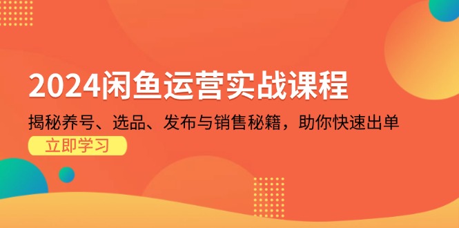 2024闲鱼运营实战课程-技研社