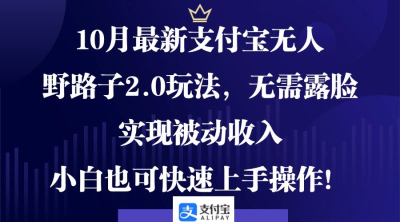 0月最新支付宝无人野路子2.0玩法,无需露脸,实现被动收入,小白也可… - 技研社-技研社