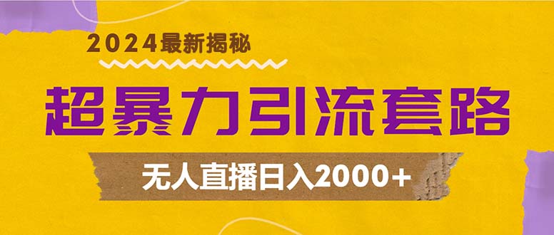 超暴力引流套路,无人直播日入2000+ 超暴力引流套路,无人直播日入2000+