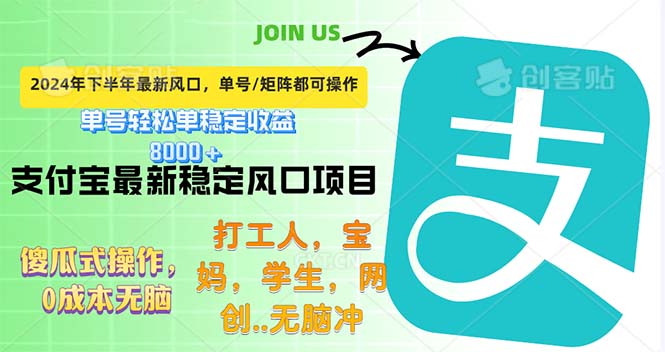 下半年最新风口项目，支付宝最稳定玩法，0成本无脑操作，最快当天提现… - 技研社-技研社