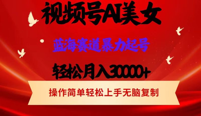 视频号AI美女跳舞,轻松月入30000+,蓝海赛道,流量池巨大,起号猛 - 技研社-技研社