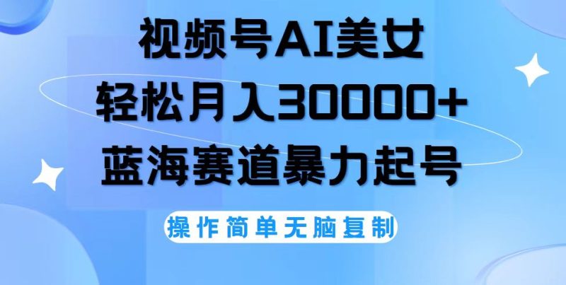 视频号AI美女跳舞，轻松月入30000+，蓝海赛道，流量池巨大，起号猛 - 技研社-技研社