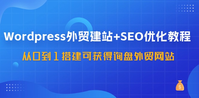 WordPress-外贸建站+SEO优化教程：从0到1搭建可获得询盘外贸网站-57节课 - 技研社-技研社