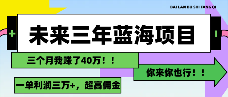 未来三年,蓝海赛道,月入3万+ - 技研社-技研社