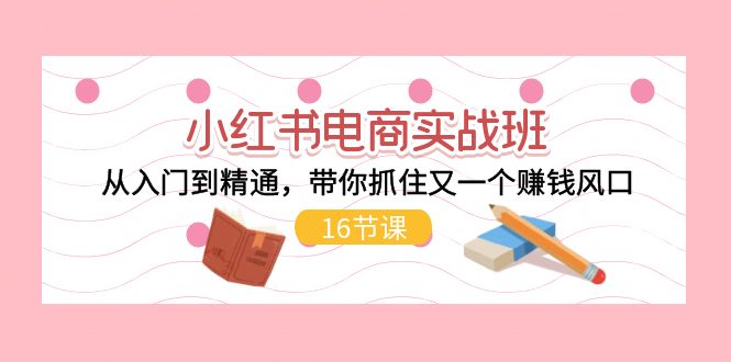 小红书电商实战班，从入门到精通，带你抓住又一个赚钱风口（16节） - 技研社-技研社