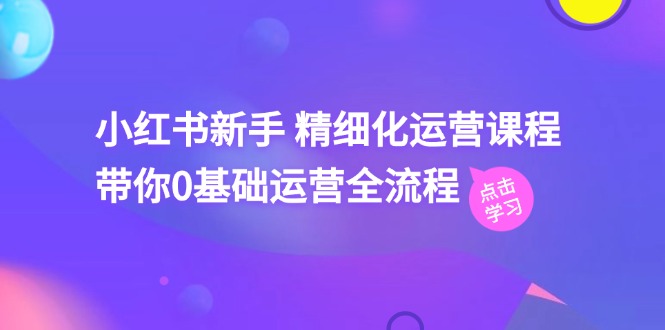 小红书新手 精细化运营课程,带你0基础运营全流程(41节视频课) 小红书新手 精细化运营课程,带你0基础运营全流程(41节视频课)