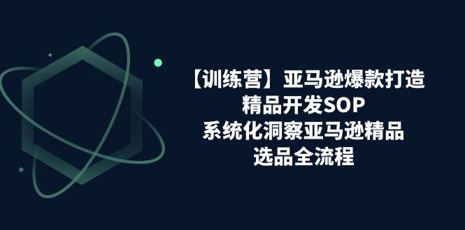 【训练营】亚马逊爆款打造之精品开发SOP，系统化洞察亚马逊精品选品全流程 - 技研社-技研社