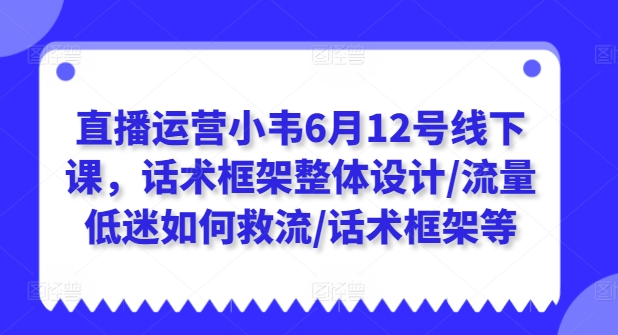 直播运营小韦6月12号线下课-技研社