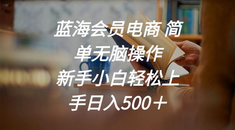 蓝海会员电商 简单无脑操作 新手小白轻松上手日入500 - 技研社-技研社