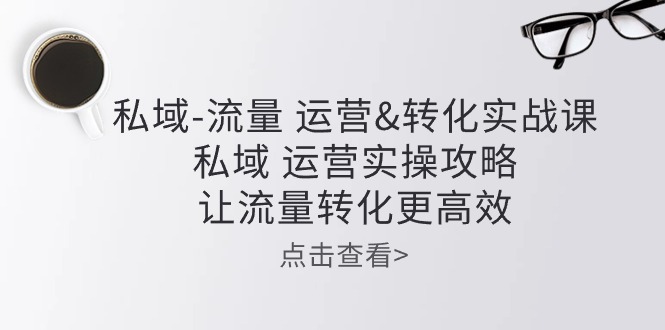 私域-流量 运营&转化实操课:私域 运营实操攻略 让流量转化更高效 私域-流量 运营&转化实操课:私域 运营实操攻略 让流量转化更高效