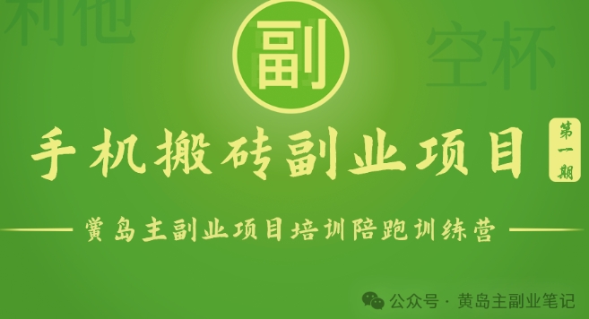 手机搬砖小副业项目训练营1.0,实测1小时收益50+,一部手机轻松日入100+ 手机搬砖小副业项目训练营1.0,实测1小时收益50+,一部手机轻松日入100+