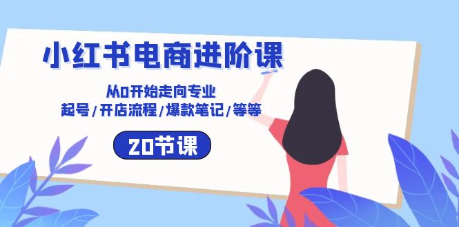 小红书电商进阶课:从0开始走向专业 起号/开店流程/爆款笔记/等等(20节) 小红书电商进阶课:从0开始走向专业 起号/开店流程/爆款笔记/等等(20节)