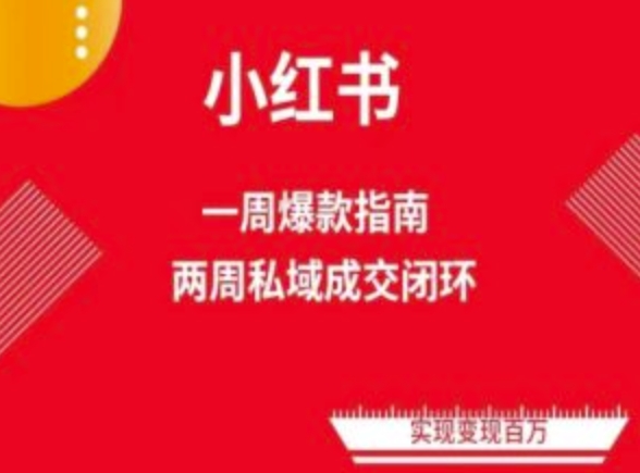 小红书流量秘籍:两周速成爆款笔记,解锁免费流量池 小红书流量秘籍:两周速成爆款笔记,解锁免费流量池