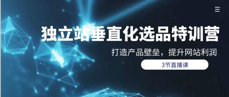 独立网站垂直化选品训练营-技研社