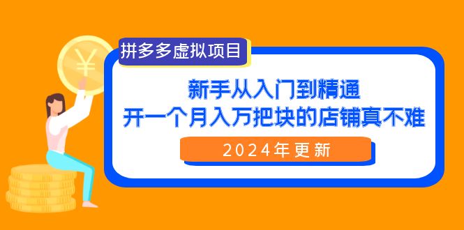 拼多多卖虚拟项目:零基础到精通,开一个月入万把块的店铺 真不难(24年新版) 拼多多卖虚拟项目:零基础到精通,开一个月入万把块的店铺 真不难(24年新版)