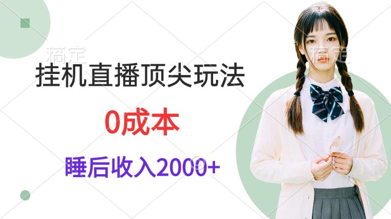 24年挂机直播顶尖玩法，睡后日收入2千、零成本，视频教学 - 技研社-技研社