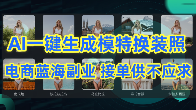 AI制作一键生成模特换装照，电商蓝海副业供不应求 - 技研社-技研社