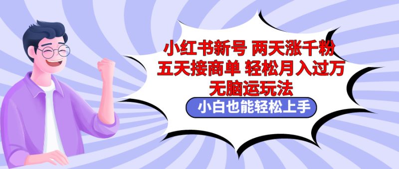 小红书新号两天涨千粉五天接商单轻松月入过万 无脑搬运玩法 小白也能轻… - 技研社-技研社