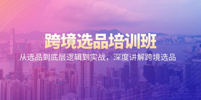 跨境选品课程:从选品到底层逻辑到实战,深度讲解跨境选品 跨境选品课程:从选品到底层逻辑到实战,深度讲解跨境选品