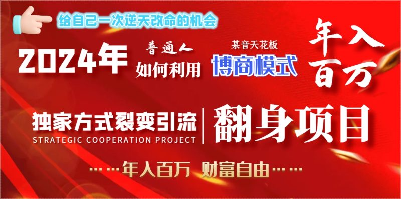 2024年普通人如何利用博商模式做翻身项目年入百万:财富自由-技研社