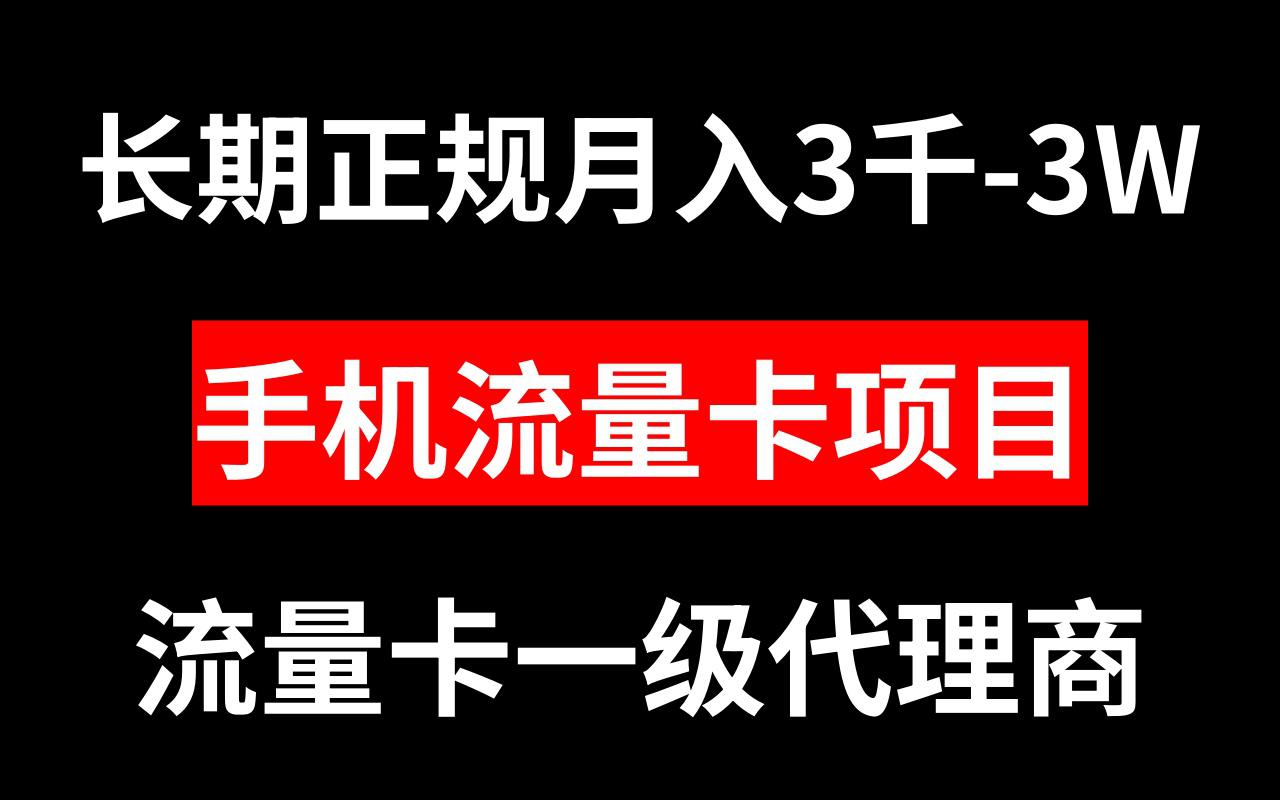 手机流量卡代理月入3000-3W长期正规项目 手机流量卡代理月入3000-3W长期正规项目
