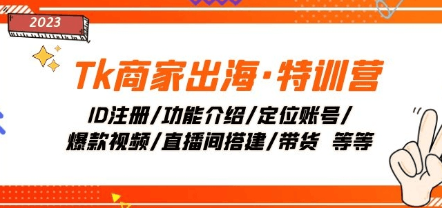 TK商家出海·特训营:ID注册/功能介绍/定位账号/爆款视频/直播间搭建/带货 TK商家出海·特训营:ID注册/功能介绍/定位账号/爆款视频/直播间搭建/带货