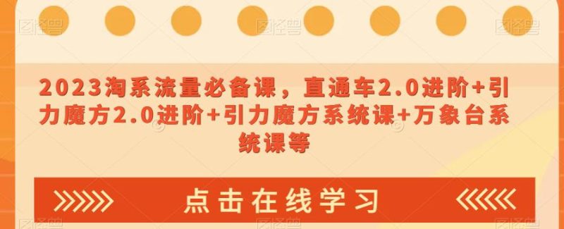 2023淘宝流量爆款课:直通车2.0进阶,引力魔方系统让你轻松引爆销售 - 技研社-技研社
