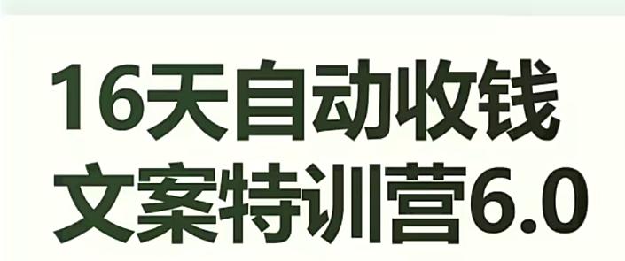 16天自动收钱文案特训营6.0-技研社