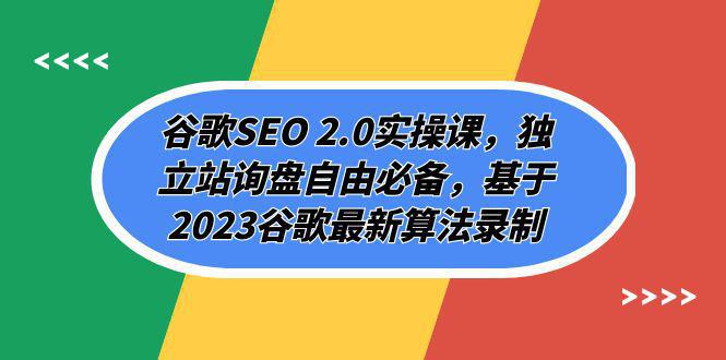 2023谷歌SEO 2.0实操全攻略:独立站询盘自由必备,谷歌最新算法解析(94节) 2023谷歌SEO 2.0实操全攻略:独立站询盘自由必备,谷歌最新算法解析(94节)
