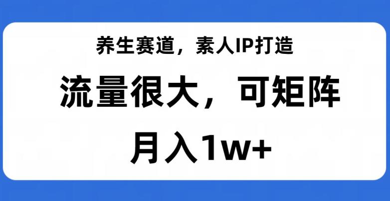 养生赛道IP打造,流量巨大,教你月入1W+【完整揭秘】 养生赛道IP打造,流量巨大,教你月入1W+【完整揭秘】