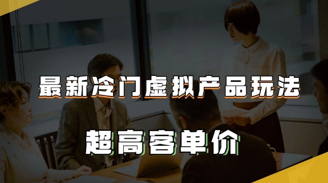 最新冷门虚拟产品玩法,月入2-3万+,超高客单价让你收入翻倍 最新冷门虚拟产品玩法,月入2-3万+,超高客单价让你收入翻倍