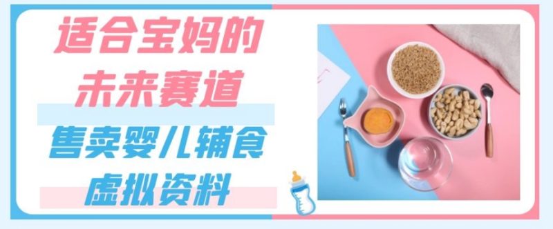 适合宝妈的未来赛道:售卖婴儿辅食虚拟资料,一份9.9-技研社
