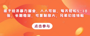 搭子经济暴力掘金:人人可做,每天轻松5-技研社