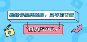 视频号搬砖项目:卖车载U盘,简单轻松-技研社
