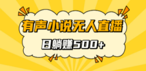 有声小说无人直播,睡着觉日入500,保姆式教学 - 技研社-技研社