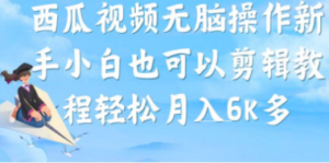 西瓜视频搞笑号,无脑操作新手小白也可月入6K - 技研社-技研社