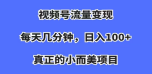 视频号流量变现,每天几分钟,收入100+,真正的小而美项目 - 技研社-技研社