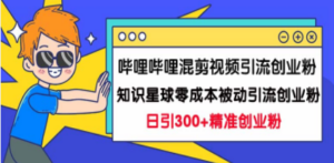 哔哩哔哩混剪视频引流创业粉日引300+知识星球零成本被动引流创业粉一天300+ - 技研社-技研社