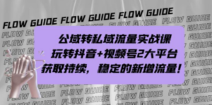 公域转私域流量实战课，玩转抖音+视频号2大平台，获取持续，稳定的新增流量 - 技研社-技研社