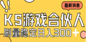快手游戏合伙人新项目，新手小白也可日入300+，工作室可大量跑 - 技研社-技研社