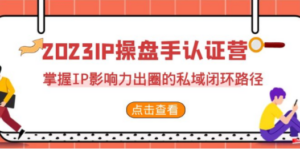 2023·IP操盘手·认证营·第2期，掌握IP影响力出圈的私域闭环路径（35节） - 技研社-技研社