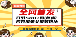 全网首发！日引500+老色批 美女视频四开屏玩法！发一个爆一个！ - 技研社-技研社