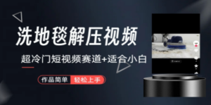 超冷门抖音短视频赛道-清洗地毯解压视频-简单无脑怼作品（教程+素材） - 技研社-技研社