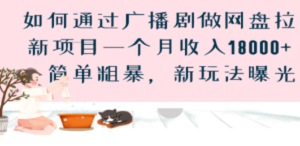 如何通过广播剧做网盘拉新项目一个月收入18000+，简单粗暴，新玩法曝光 - 技研社-技研社