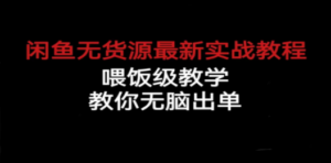 闲鱼无货源最新实战教程，喂饭级教学，教你无脑出单 - 技研社-技研社