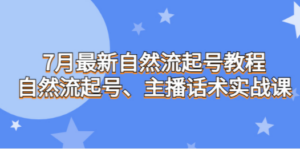 7月最新自然流起号教程，自然流起号、主播话术实战课 - 技研社-技研社